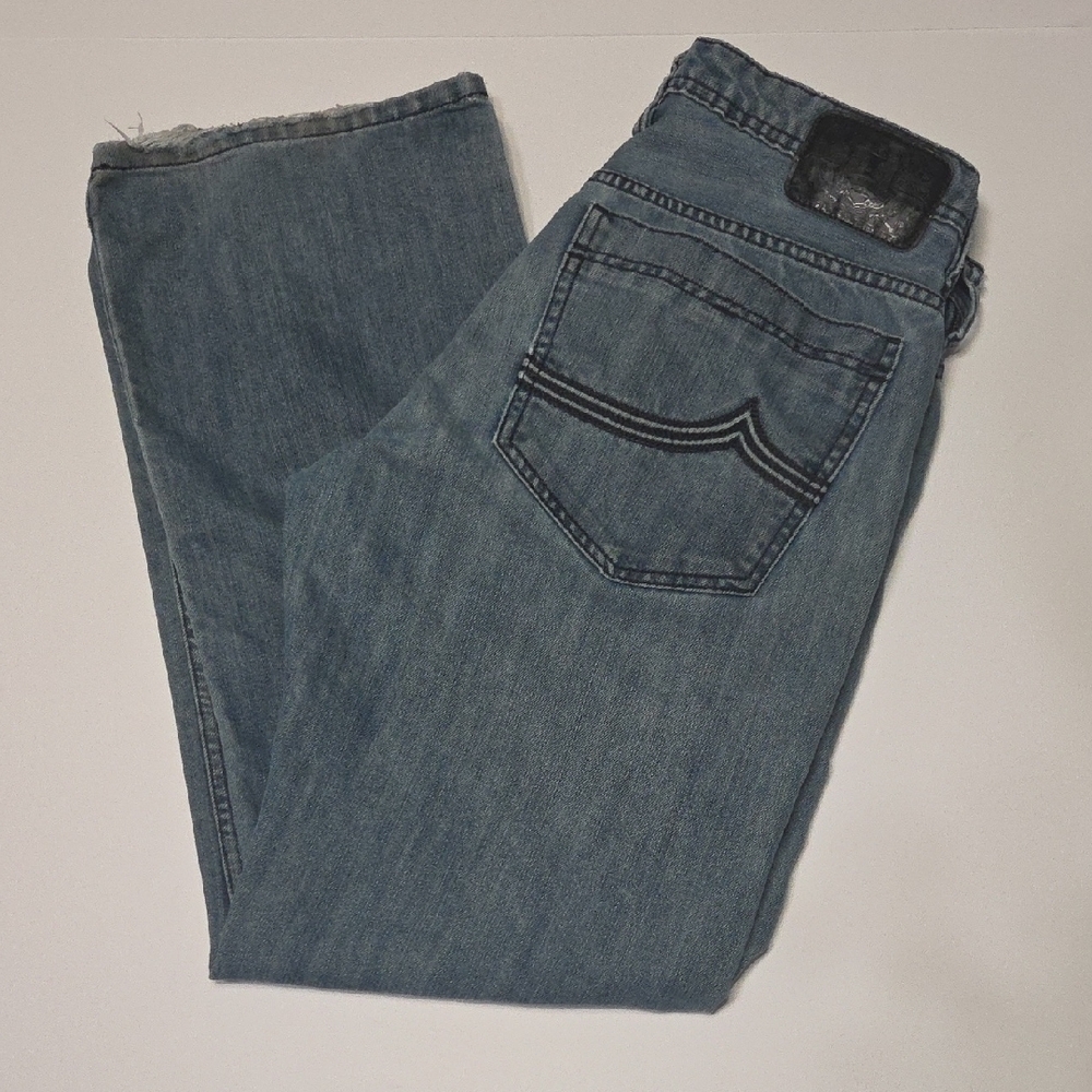 Buffalo David Bitton Trevor Easy Straight Mens Blue Jeans 33x32‎